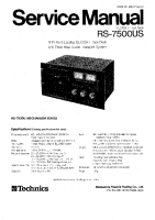 Technics - RS-7500-US - Service manual 